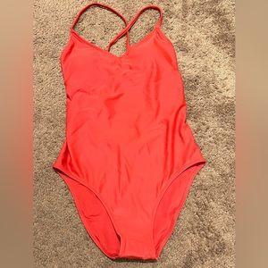 Aerie red one piece swim suit
